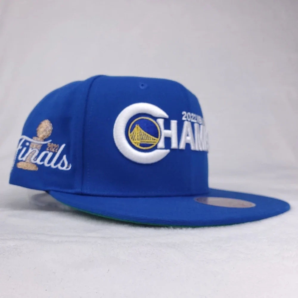 Golden State‎ Warriors Mitchell & Ness NBA Snapback Hat 3D Logo 2022 Champs NWT